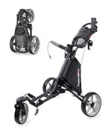 Caddytek CaddyLite ONE-Swivel V8 Golf Push Cart Dark Grey Lightweight Foldable 3-Wheel