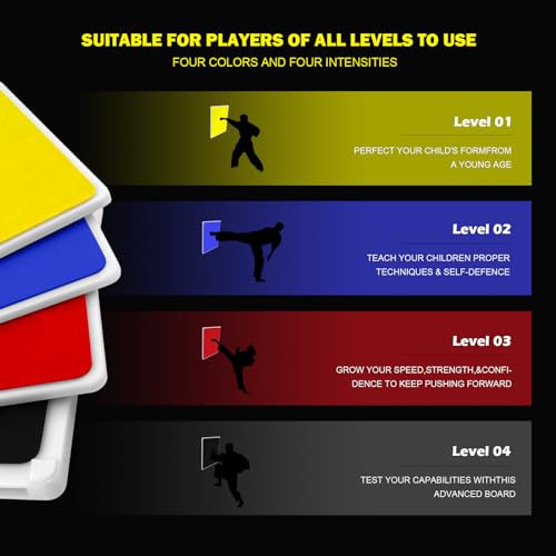 Rebreakable Martial Arts Boards Set for Kids - 4 Levels of Difficulty