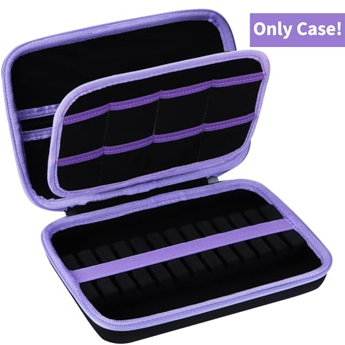 Dart Case for 12 Darts with Purple and Black Foam Interior, Portable Storage