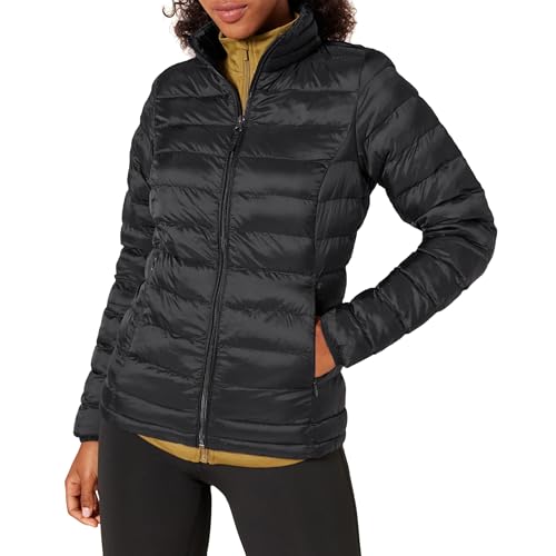 Women's Lightweight Water-Resistant Packable Puffer Jacket - Large Black