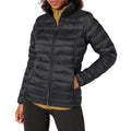 Women's Lightweight Water-Resistant Packable Puffer Jacket - Large Black