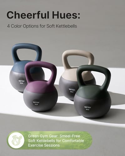 30LB Blue Soft Kettlebell Set for Strength Training & Home Workouts