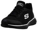Skechers Women's Squad Slip-On Shoes Black/Silver - Athletic Work Sneakers