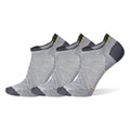 Men's Run Zero Cushion Low Ankle Running Socks - Light Gray 3-Pack, X-Large