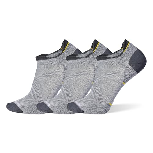 Men's Run Zero Cushion Low Ankle Running Socks - Light Gray 3-Pack, X-Large