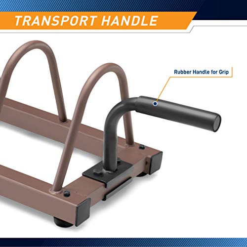Steelbody Horizontal Plate Rack & Olympic Bar Organizer - 300lbs Capacity