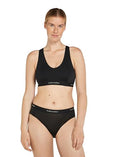 Women's Merino Wool Sports Bra - Medium Black, Cool-Lite™ Racerback