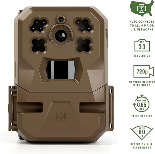Moultrie Edge Cellular Trail Camera 3 Pack - 720p Video, Night IR, Cloud Storage