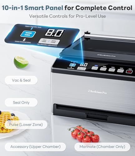 Beelicious Pro Stainless Steel DualCore CVS101 Chamber Vacuum Sealer for Liquids & Sous Vide