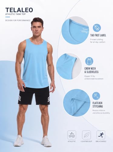 X-Large 5 Pack Men's Workout Mesh Tank Tops Sleeveless Gym Fitness Shirts