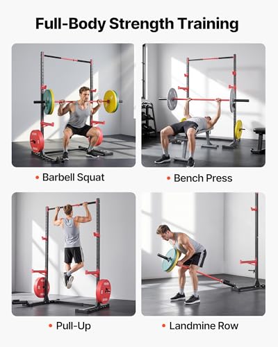 VEVOR Power Cage Squat Rack 980LBS Capacity Home Gym Multi-Function Strength Training Equipment
