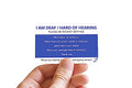 Deaf Awareness Emergency Contact Card Pack - Waterproof Wallet Insert