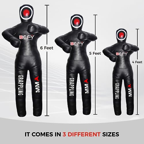 6 Feet Leather Grappling Dummy for Jiu Jitsu MMA Boxing Martial Arts Training