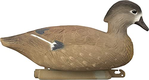 Waterfowl Decoys Set - Realistic Wood Duck Floater 6-Pack for Hunting