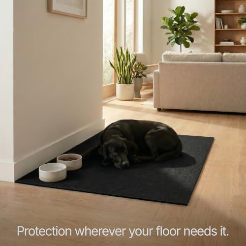 Black Rubber Flooring Roll 1/4 Inch Thick for Home Gym, Stall & Trailer - 120" x 48"