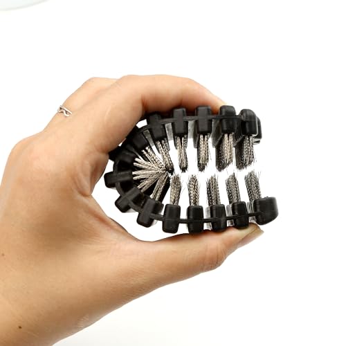 Barbell Cleaning Brush for Weightlifting Bars - Steel Wire & Plastic Handle