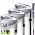Alvo Golf Full Face Wedge Set Satin Chrome 52°, 56°, 60° for Men - Right Hand