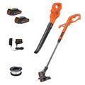 BLACK+DECKER 20V MAX Weed Eater Edger & Leaf Blower Combo Kit with 2 Batteries