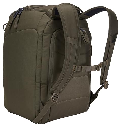Thule RoundTrip 45L Deep Khaki Boot Backpack with Storage & Padded Goggle Compartment