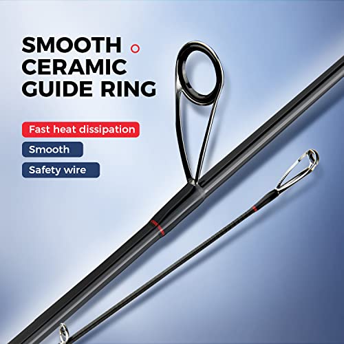 BERRYPRO Salmon & Steelhead Spinning Rod 10'6'' IM8 Carbon Walleye Fishing Pole