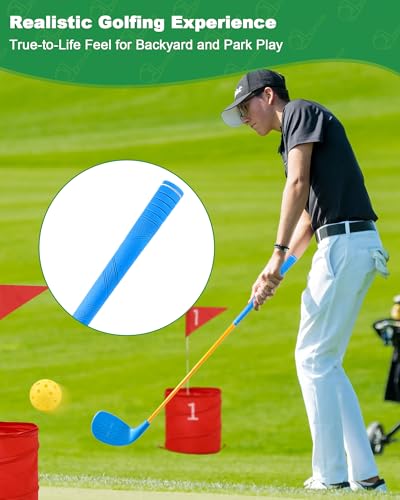 4 Pack Backyard Golf Clubs for Adults, Oversized 36" Carbon Shaft Set, Blue