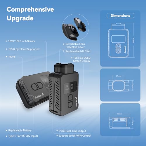 RunCam 6 4K FPV Action Camera with WiFi HDMI GyroFlow Stabilization - RC Drone & Sports