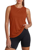 Alaroo Workout Tank Top for Women - Athletic Sleeveless Pilates Outfits - Medium Orange