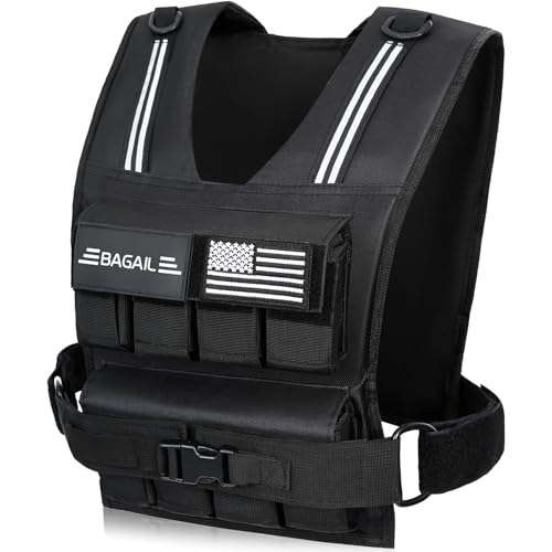 BAGAIL 40 lb Weighted Vest for Men & Women, Adjustable Fitness Rucking Vest