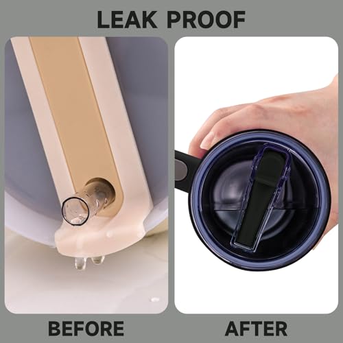 1-Pack Leakproof Black Replacement Lid for Stanley 40oz/64oz Tumblers - Fits Quencher & ProTour