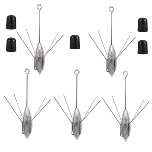 2oz 5 Pcs Sputnik Sinker Fishing Weights Lead Surf Casting Tackle