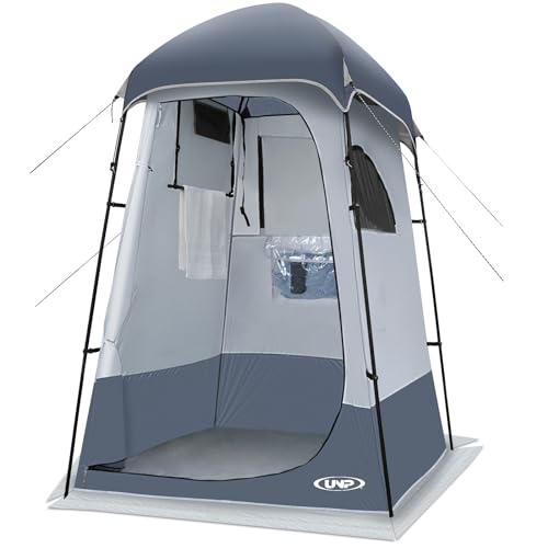 Unp Gray Portable Shower Tent Privacy Shelter for Camping, Hiking, Picnic - 1 Room