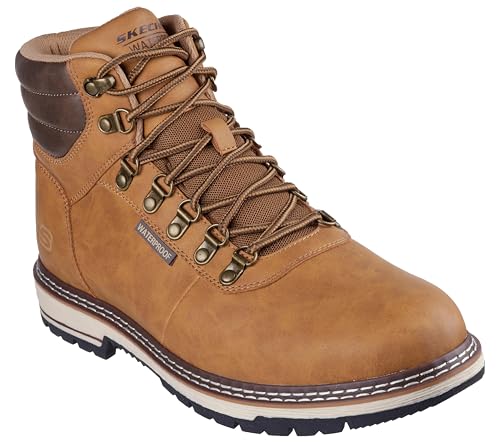 Skechers Men's Corado Jaxx Loafer 9 Wheat Waterproof Relaxed Fit Casual Shoe