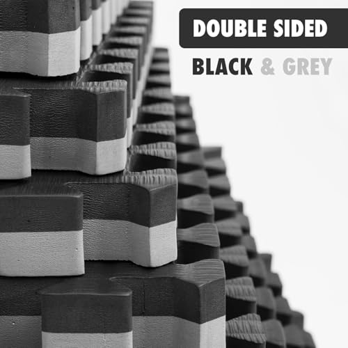 Black and Grey Extra Thick 1.5-Inch Interlocking Jiu Jitsu Mats - 33 Sq Ft