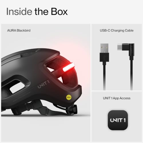 Smart E-Bike Helmet with Turn Signals & Brake Light - Large Blackbird Variation