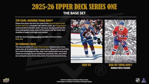 2025/26 Upper Deck Series 1 Hockey Trading Card Tin with Rookie & Bonus Cards