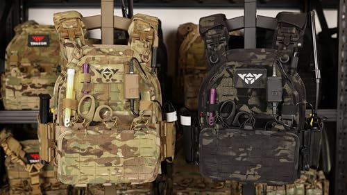 Men's Tactical Outdoor Vest - 1000D Nylon, Quick Release, Black, One Size