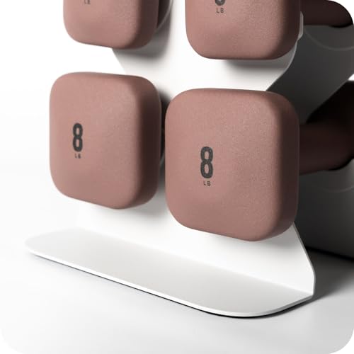 WeGym Dumbbell Rack S Sandstone - Space-Saving Cast Iron Weight Storage Stand