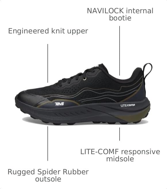 Men's Trailwinder Low Hiking Shoes - Black and Anthracite, Size 10