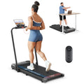 THERUN Silver 2-in-1 Under Desk Walking Treadmill with Handle & Remote