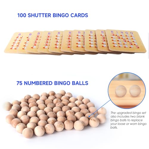 GSE Deluxe Bingo Game Set with 100 Cards and Brass Cage – Large Family & Party Bingo