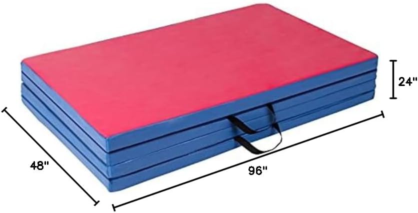 Polar Aurora Folding Gymnastics Exercise Mat - 4' x 8' x 2" Thick for Yoga & Aerobics