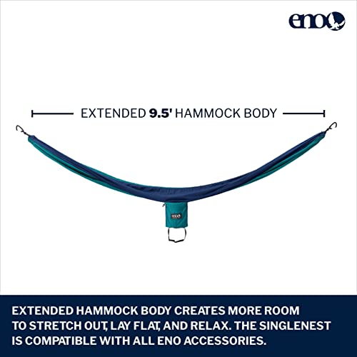 ENO SingleNest Hammock & Atlas Suspension System Bundle - Lightweight Outdoor Camping Gear
