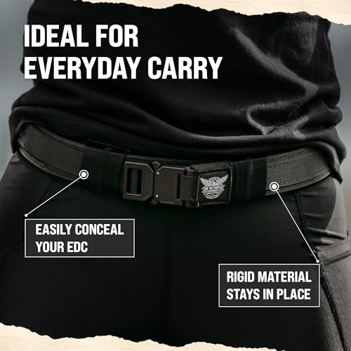 We The People Holsters Tactical Gun Belt with Talon Buckle - Concealed Carry, Size L (36-40")