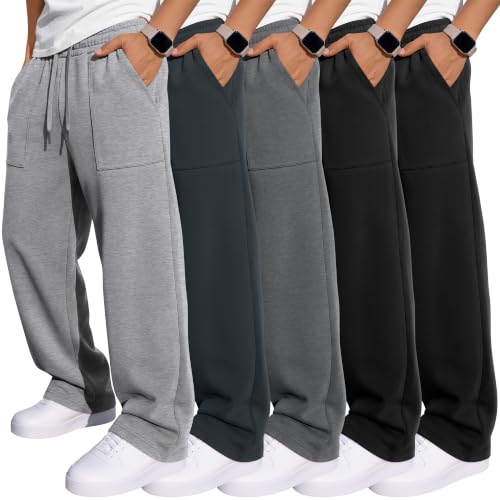 Oakgarden Boys Baggy Sweatpants 5-Pack for 12-13 Years - Black & Gray Variants