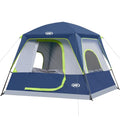 UNP Dark Blue 4-Person Camping Tent - Portable Waterproof Cabin with Easy Setup