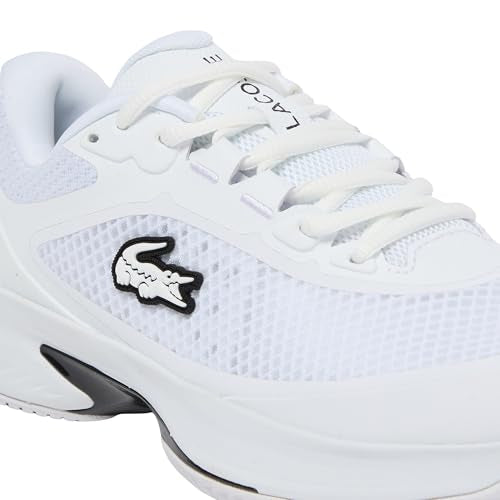 Lacoste Women's Tech Point Tennis Shoes 7.5 White/White - Comfortable Athletic Footwear