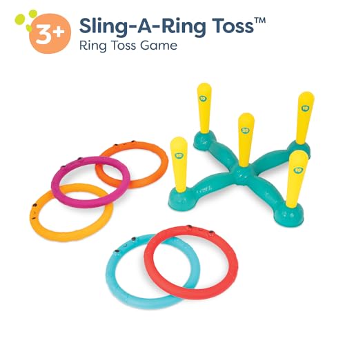 Sling-A-Ring Toss Game - 12-Piece Indoor & Outdoor Ring Toss Set