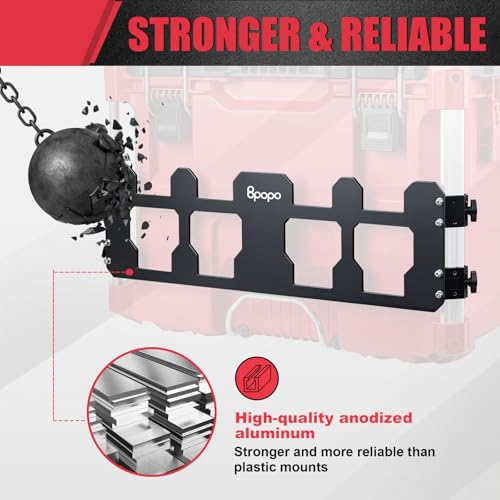 Milwaukee PACKOUT Compatible Mounting Plate Aluminum Tool Box Organizer Bracket