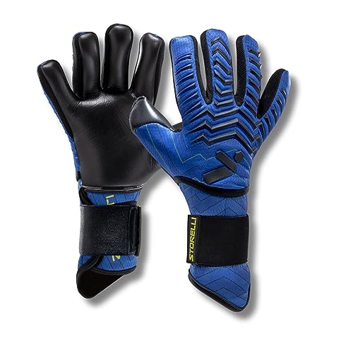 Storelli Electric Goalkeeper Gloves Blue Charge / Size 8 - High-Impact Hand Protection