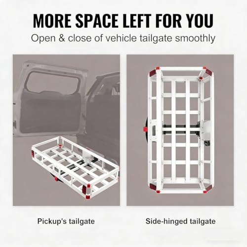 Aluminum Hitch Cargo Carrier 500 lb Capacity No Ramp Lightweight SUV Pickup
